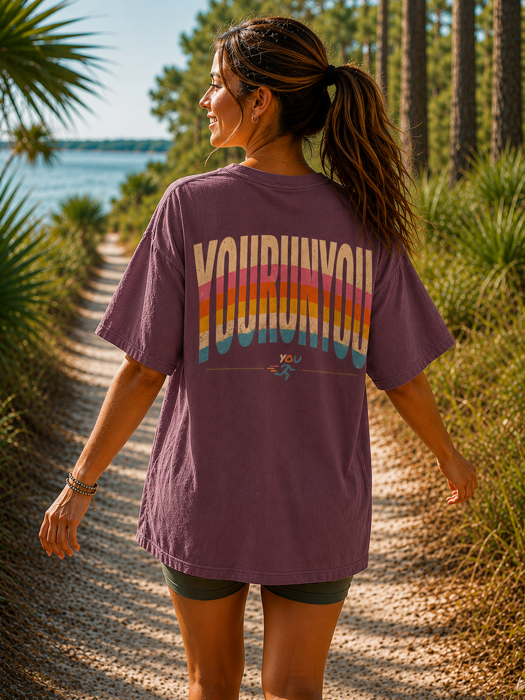 Retro Rainbow YOURUNYOU Tee