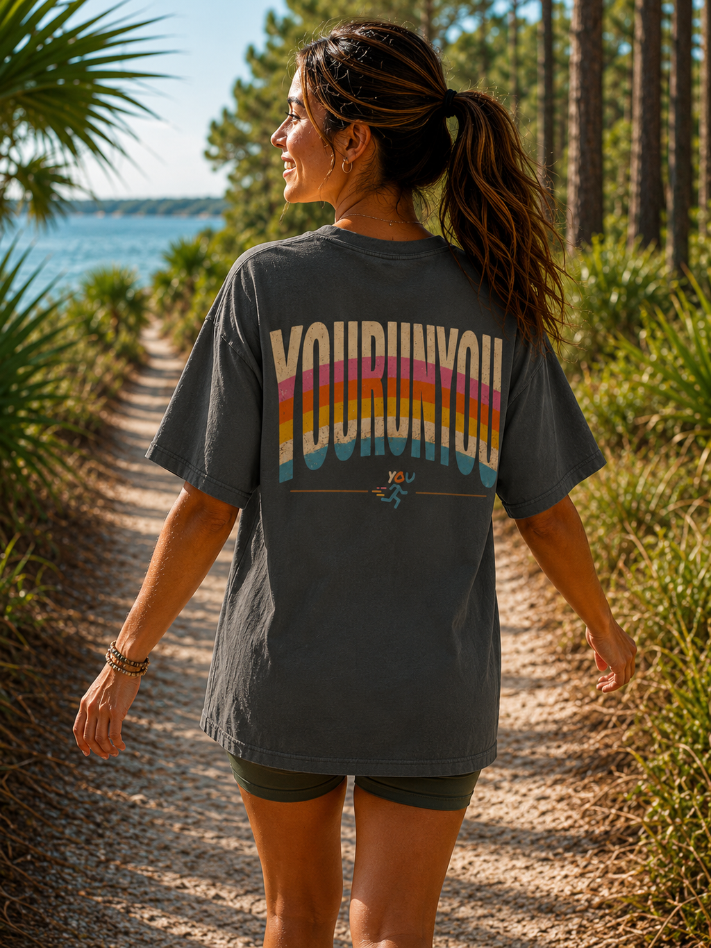 Retro Rainbow YOURUNYOU Tee
