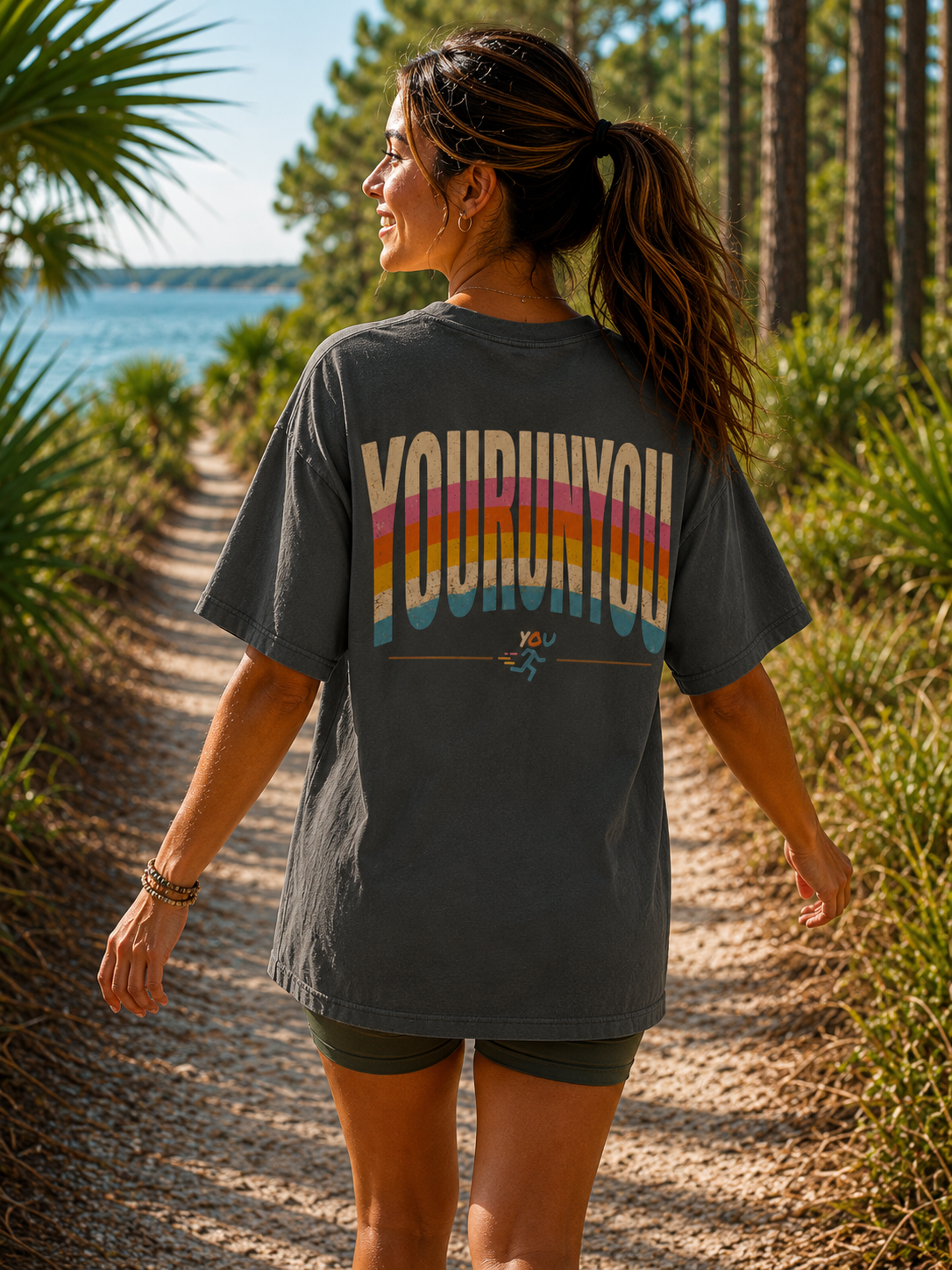 Retro Rainbow YOURUNYOU Tee