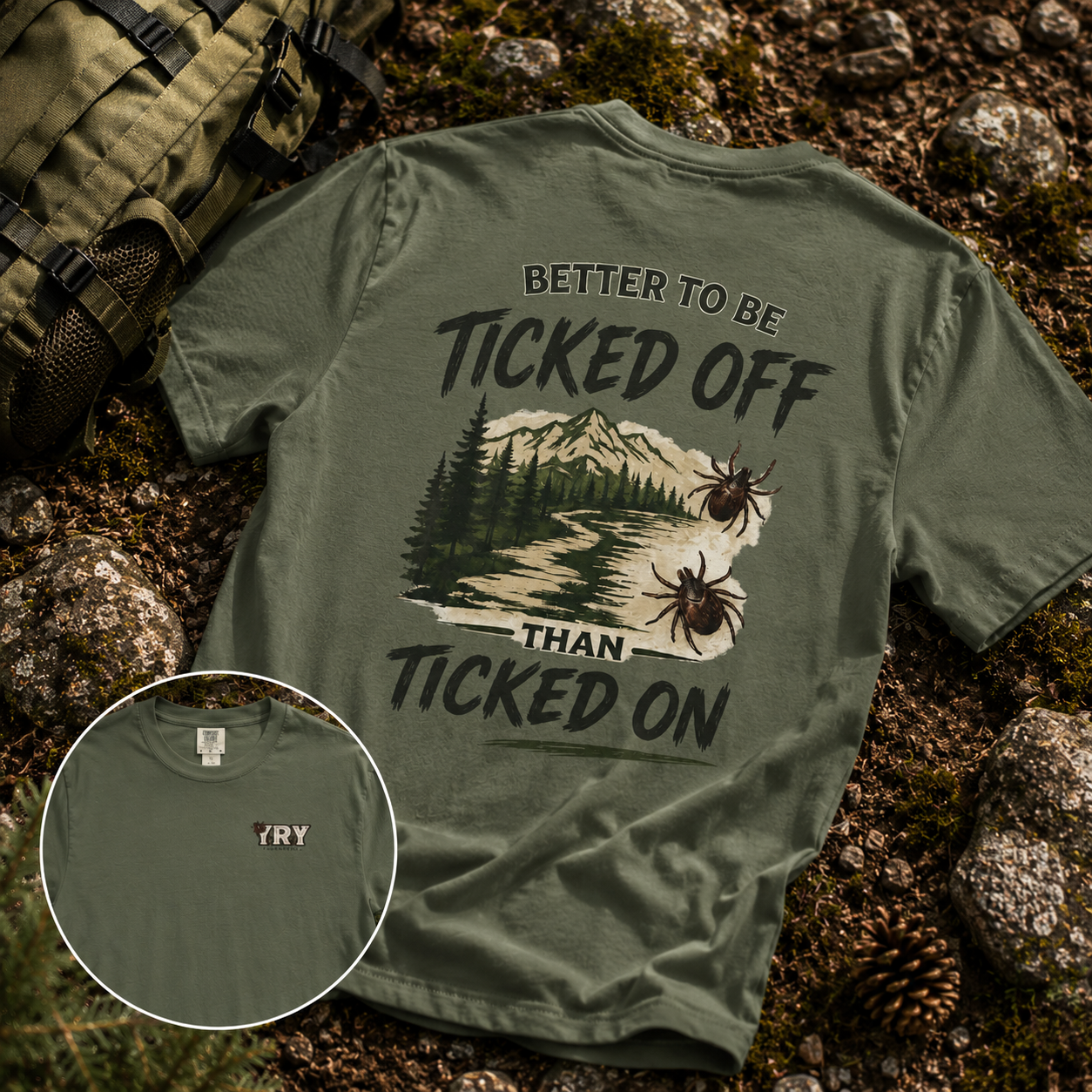 Better to Be Ticked Off Than Ticked On Shirt | Funny Hiking Shirt | Outdoor Trail Tee | Camper Gift | Hiker Gift