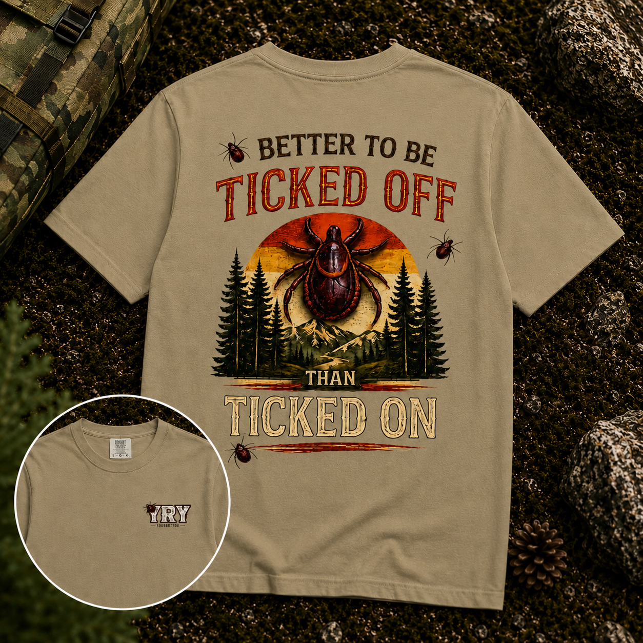 🪲 BETTER TO BE TICKED OFF THAN TICKED ON | Hiking Shirt | Camping Shirt | Outdoor Graphic Tee | Nature Lover Gift