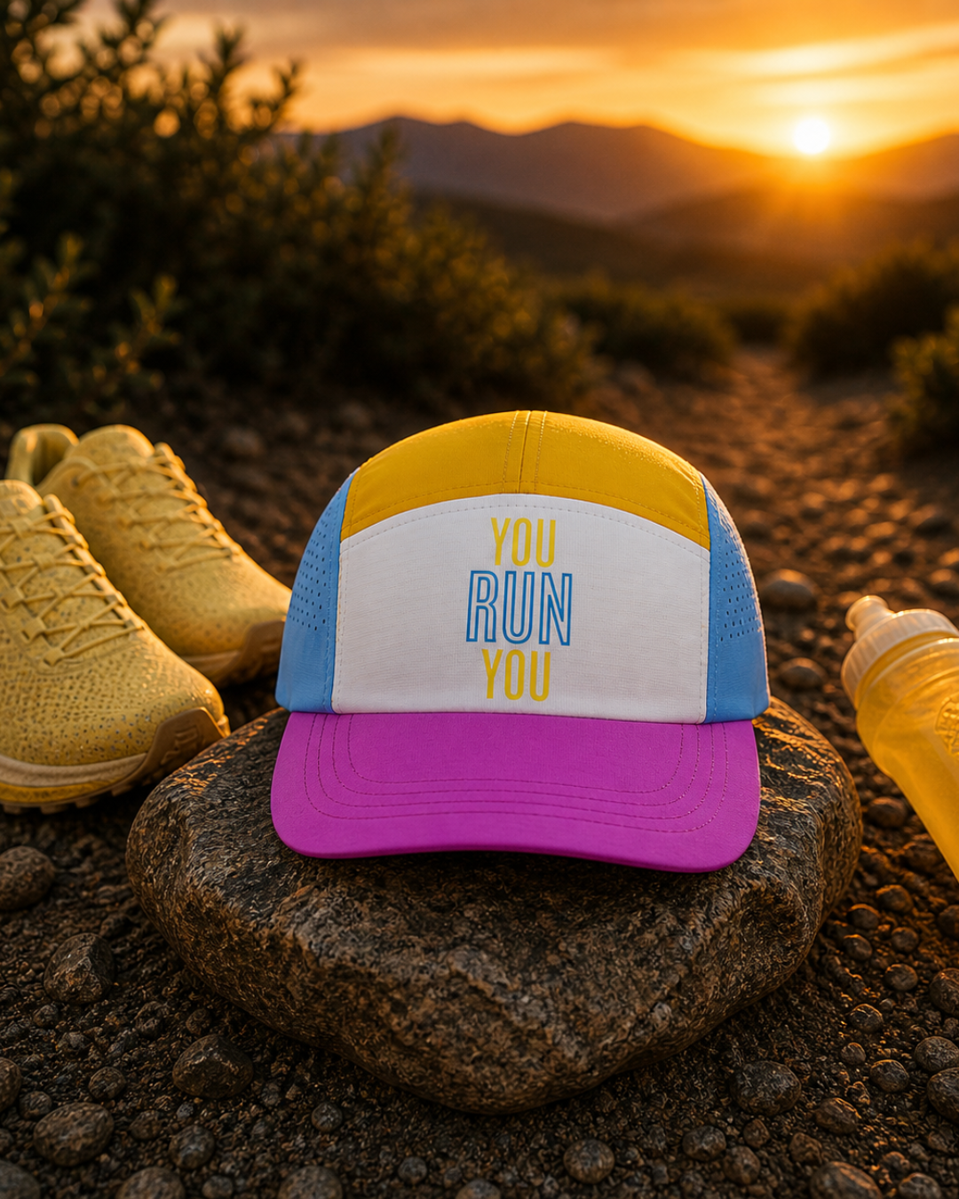 YOURUNYOU PINK/BLUE RUN HAT